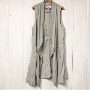 BB Dakota Grey Longline Waterfall Vest
